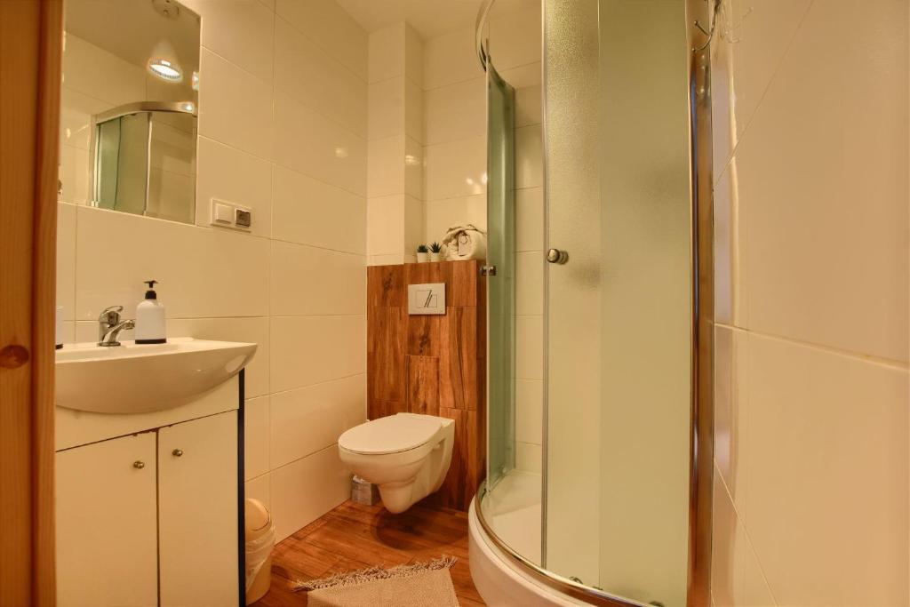 Koupelna v ubytování Apartamenty Soszów