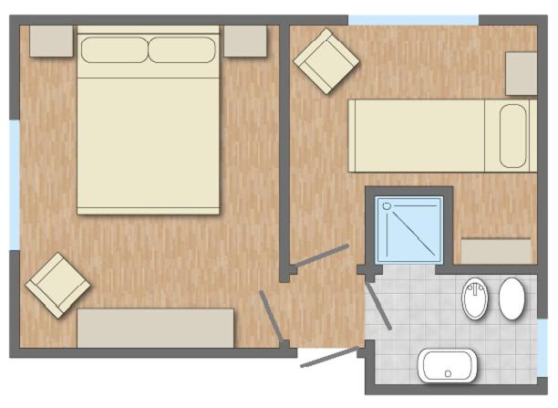 Půdorys ubytování B&B La Palanca