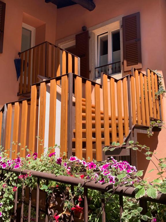 Balkón nebo terasa v ubytování Albergo Ristorante Montebaldo