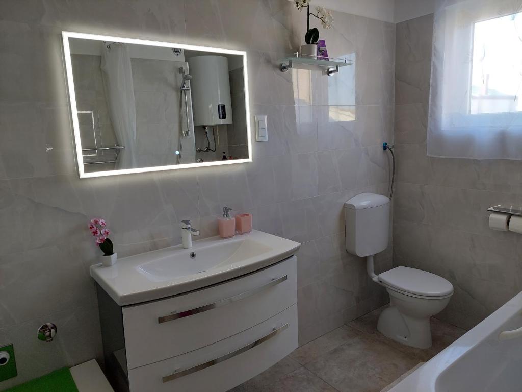 Koupelna v ubytování Guesthouse Adria