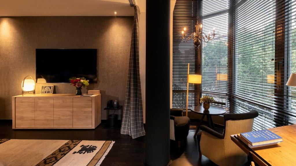 TV a/nebo společenská místnost v ubytování Hotel Casa Sagnier