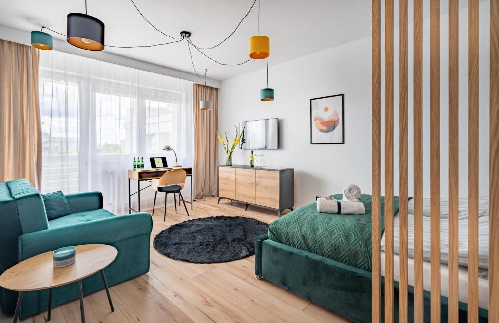 Posezení v ubytování Grelewicz Apartments- MyPleasure