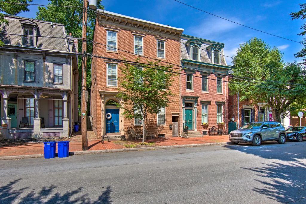 a street in an old town with brick buildings at Riverfront Harrisburg Home Less Than 1 Mi to Dtwn! in Harrisburg