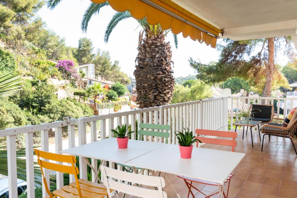 Balkón nebo terasa v ubytování Apartmento RIPOLLES cerca de la Playa