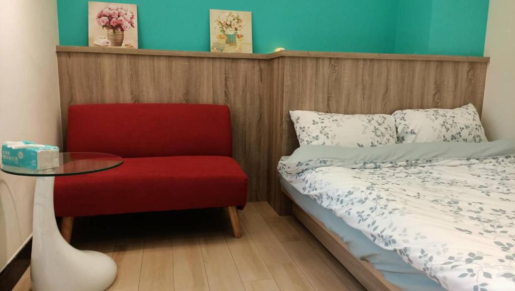 Postel nebo postele na pokoji v ubytování 禾心居He Xin Ju Homestay