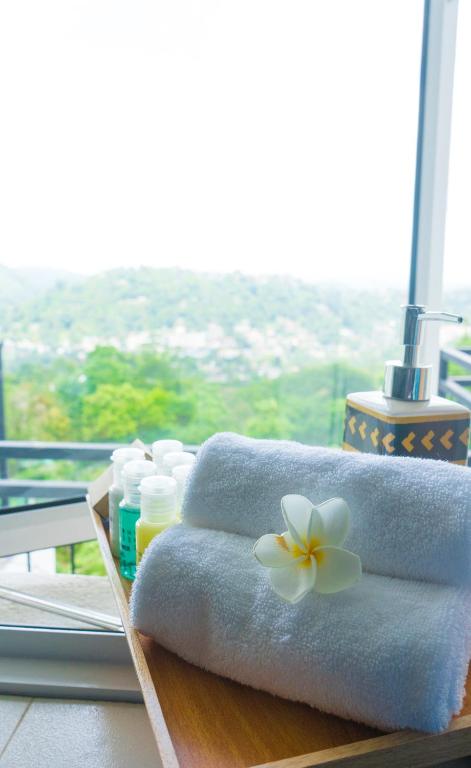 Balkón nebo terasa v ubytování Amandara Hills Kandy