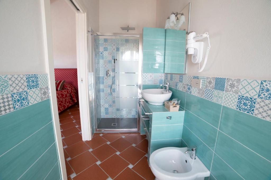 Koupelna v ubytování Agriturismo Il Dolce Vivere
