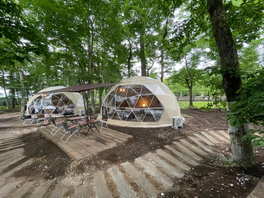 Zahrada ubytování THE DAY POST GENERAL GLAMPING VILLAGE Yamanakako