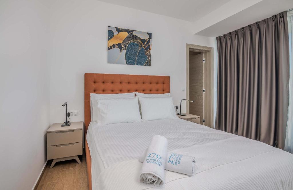 Łóżko lub łóżka w pokoju w obiekcie 270 Panorama Kvarner