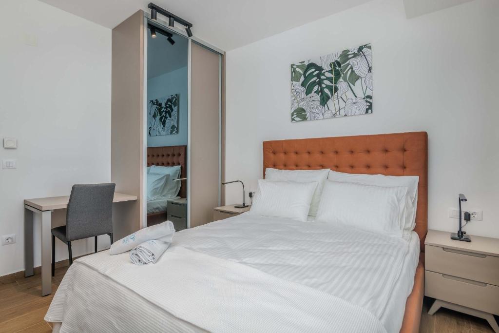 Łóżko lub łóżka w pokoju w obiekcie 270 Panorama Kvarner