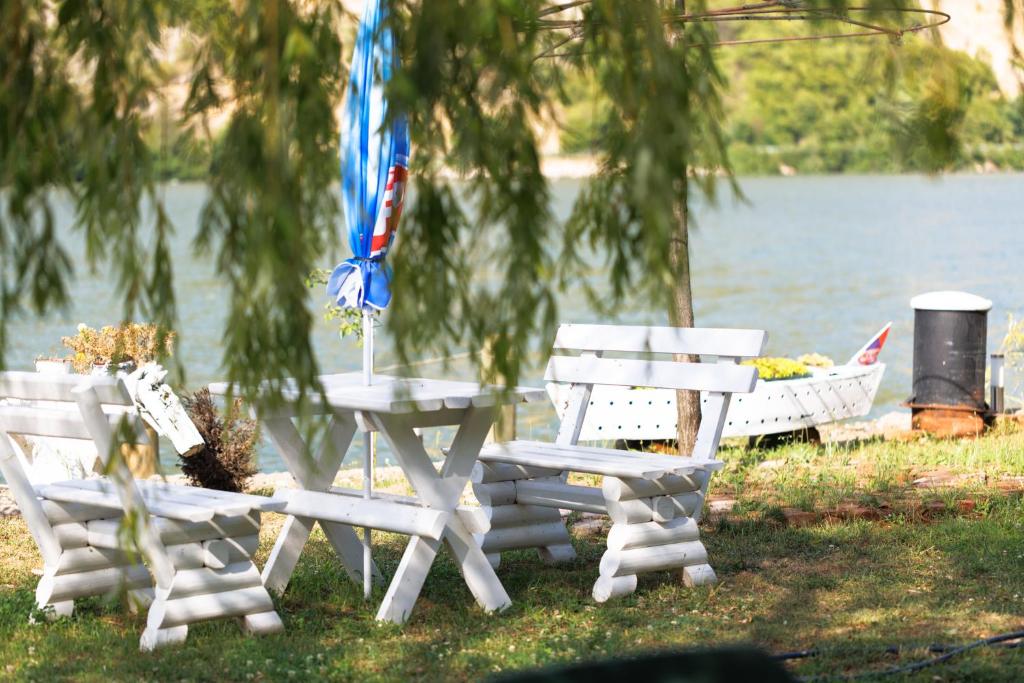 Výhled na řeku, která protéká v blízkosti apartmánu