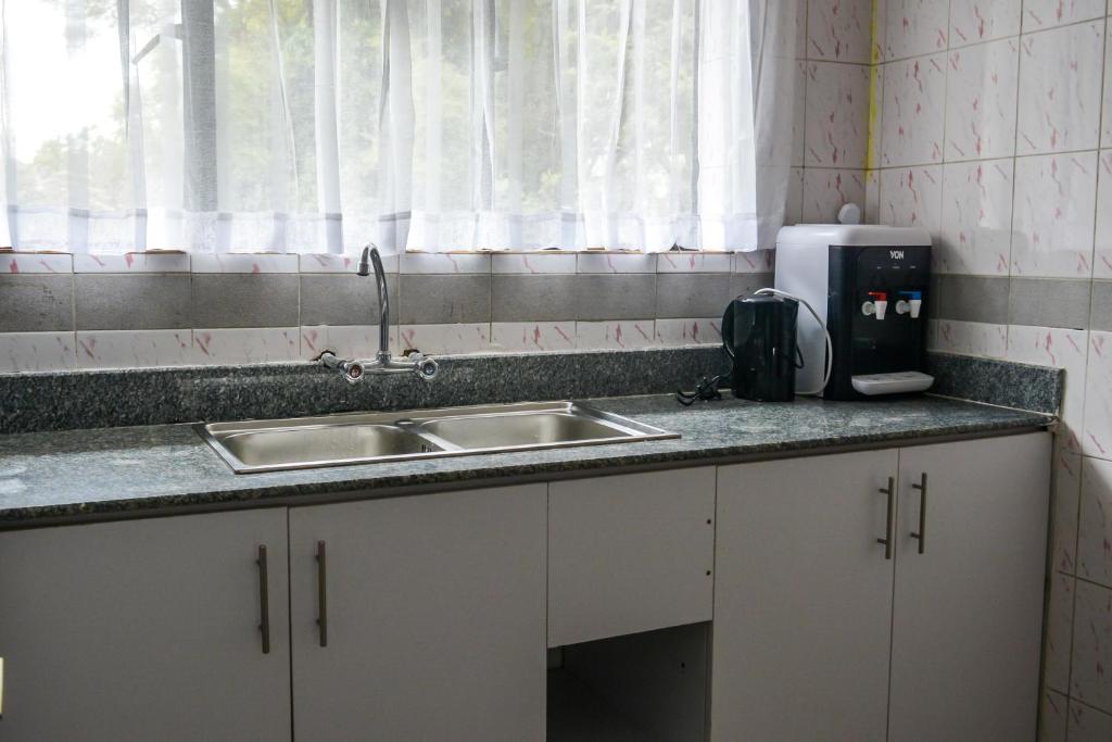 Kuchyň nebo kuchyňský kout v ubytování Brickwood Apartments