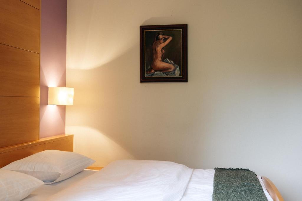 Postel nebo postele na pokoji v ubytování Vila Podvin