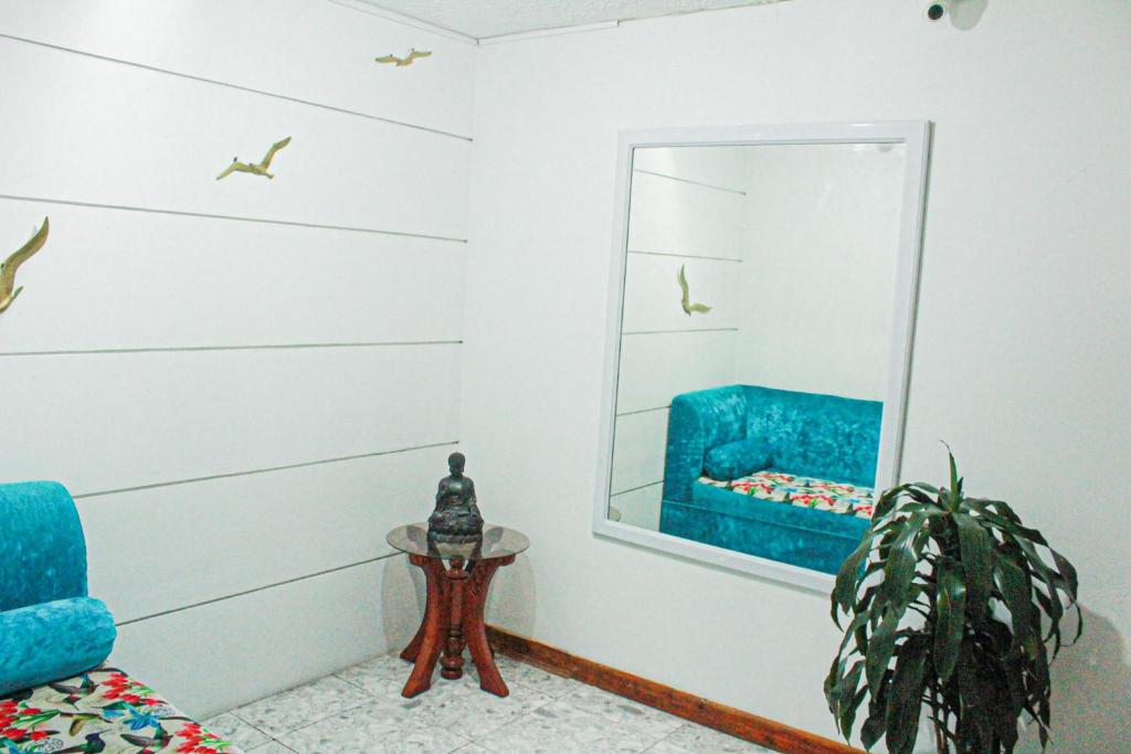 Postel nebo postele na pokoji v ubytování El Cable Hostal