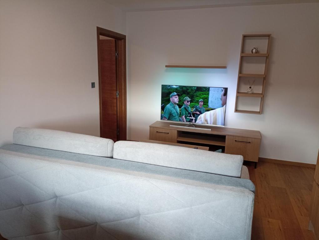 Telewizja i/lub zestaw kina domowego w obiekcie Nibela Apartments II