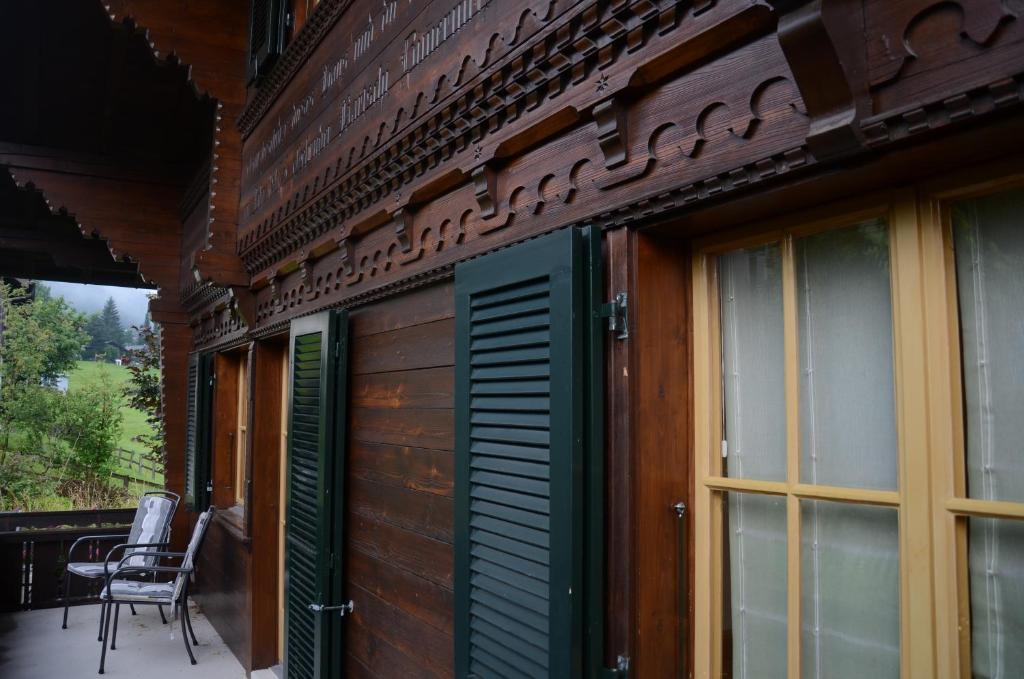 Balkón nebo terasa v ubytování Chalet Finkenwiese