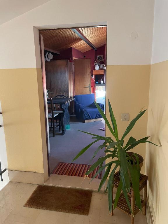 Postel nebo postele na pokoji v ubytování Mansarda