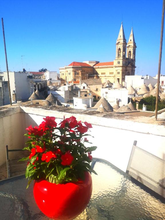 Výhľad na mesto Alberobello alebo výhľad na mesto priamo z apartmánu