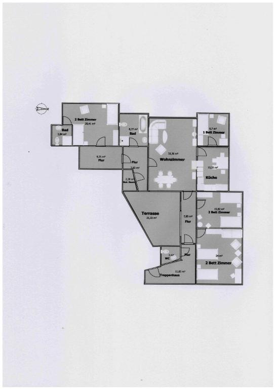 Půdorys ubytování Ferienwohnung Rita