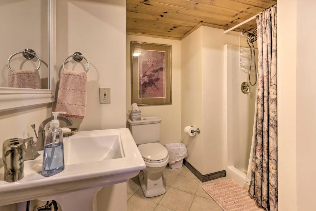 Koupelna v ubytování Cozy Studio Indoor Hot Tub and Inground Pool Access