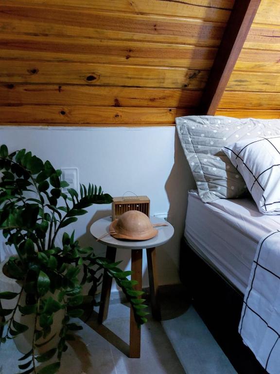 Postel nebo postele na pokoji v ubytování Cabanas Bouganville