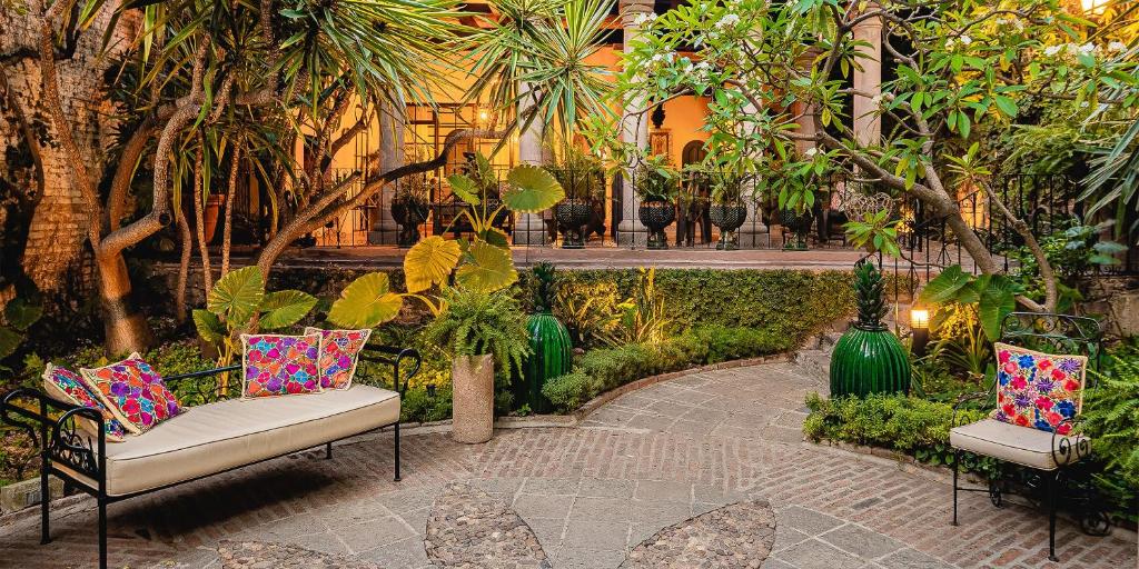 Zahrada ubytování Hacienda El Santuario San Miguel de Allende