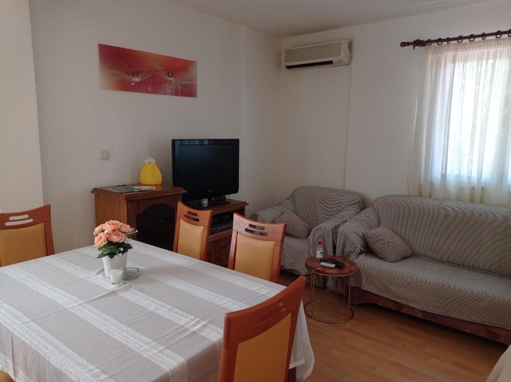 TV a/nebo společenská místnost v ubytování Apartments Anita