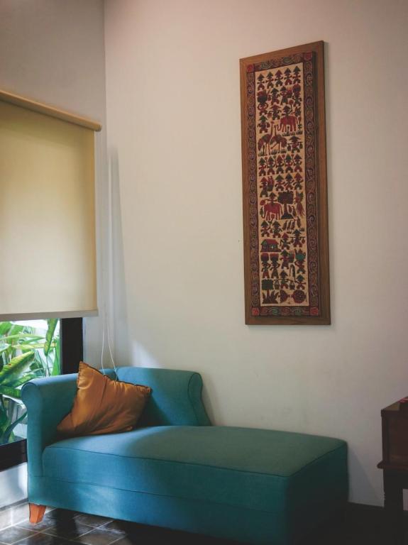 Posezení v ubytování Sima Hotel Kuta Lombok