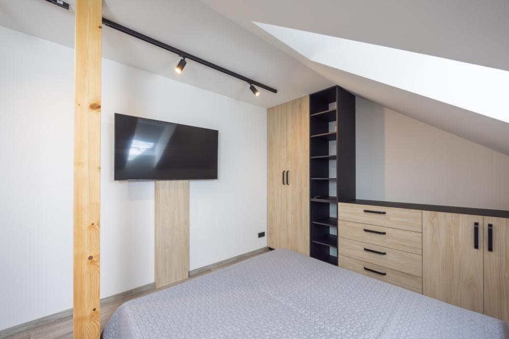 TV a/nebo společenská místnost v ubytování Apartmány Na Lánech