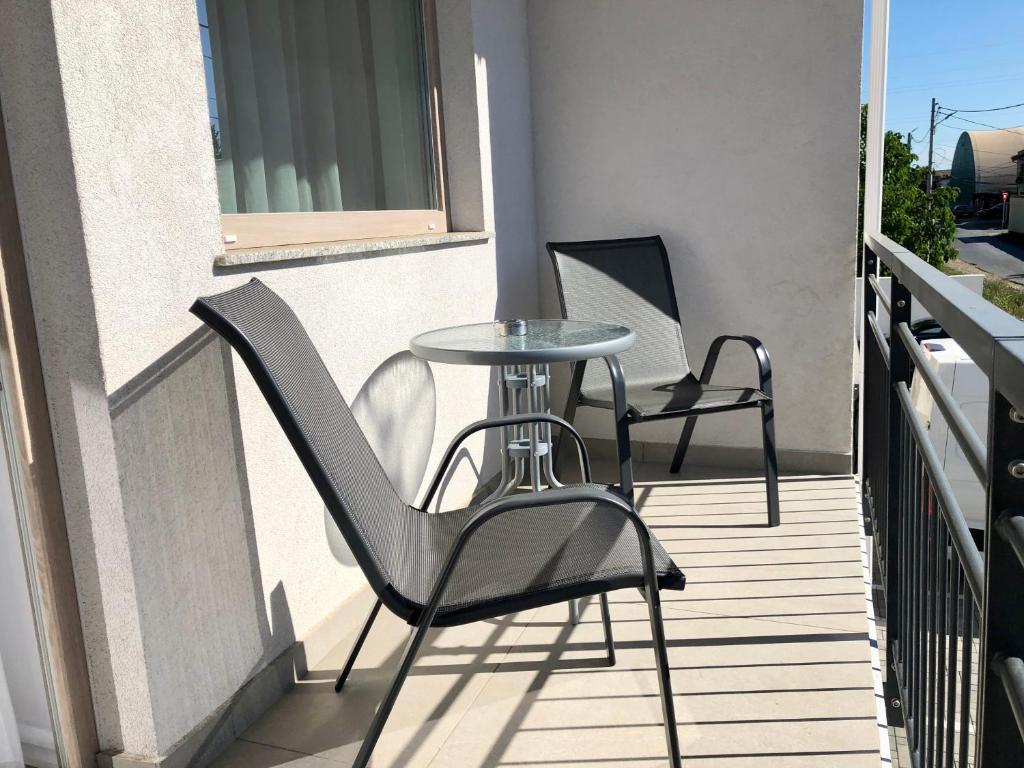 Balkon atau teras di Modern and New Apartments in North of Timisoara - PNM Residence