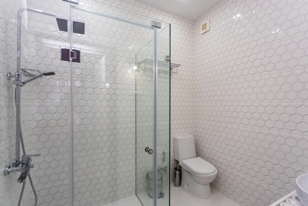 Koupelna v ubytování Betlemi Hotel