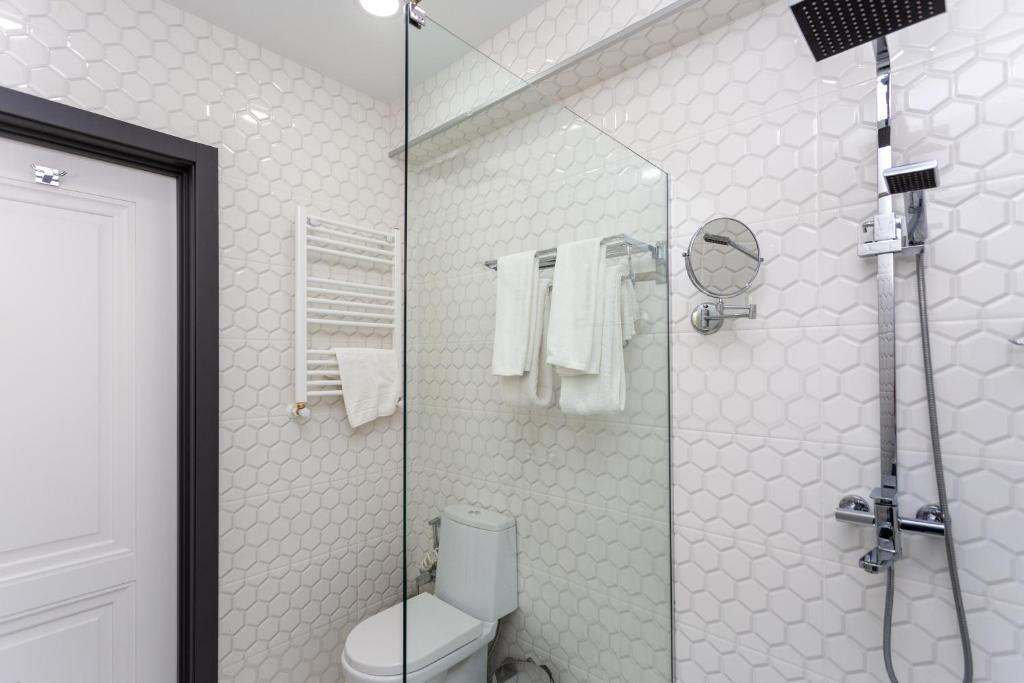 Koupelna v ubytování Betlemi Hotel