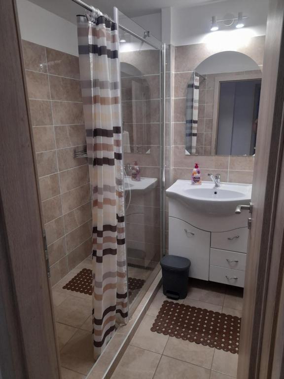 Kúpeľňa v ubytovaní Opál Apartman