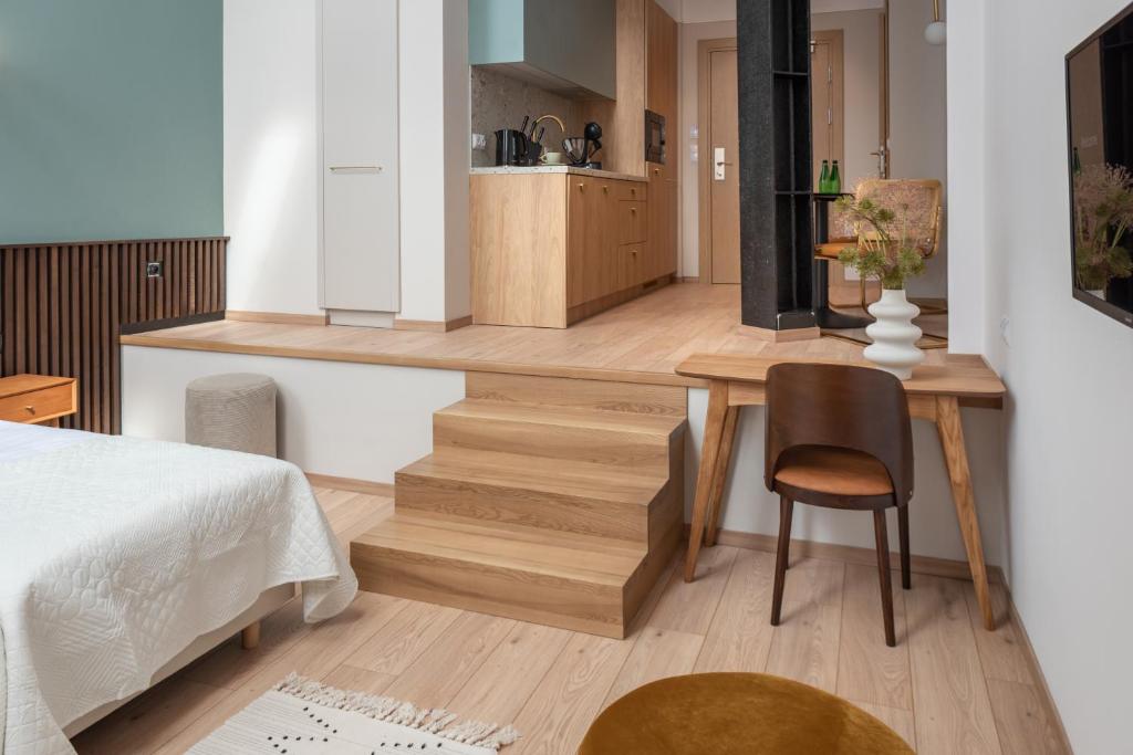 Posteľ alebo postele v izbe v ubytovaní Monciak55 Sopot Apartments