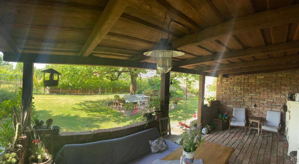 Zahrada ubytování Apartmán v Březí