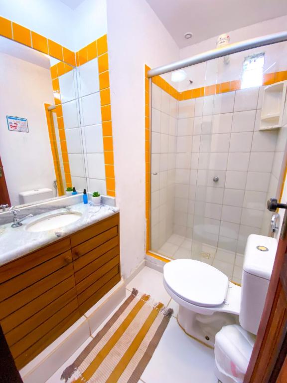 Koupelna v ubytování Ôxe Uai Hostel