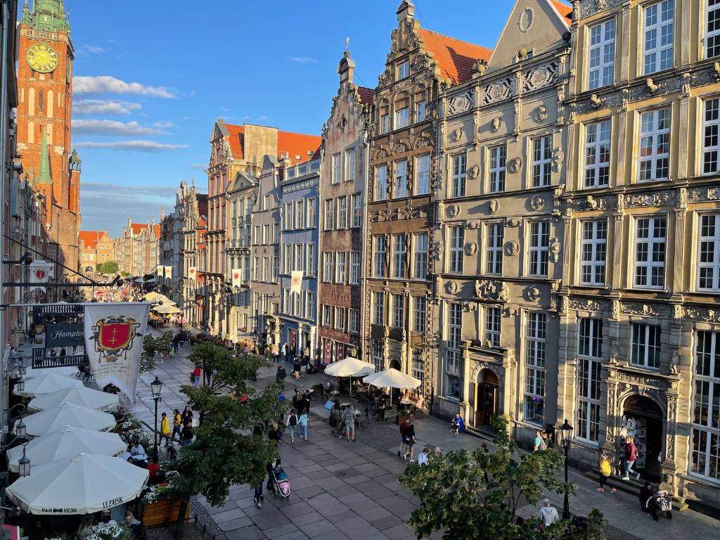 Výhľad na mesto Gdansk alebo výhľad na mesto priamo z apartmánu