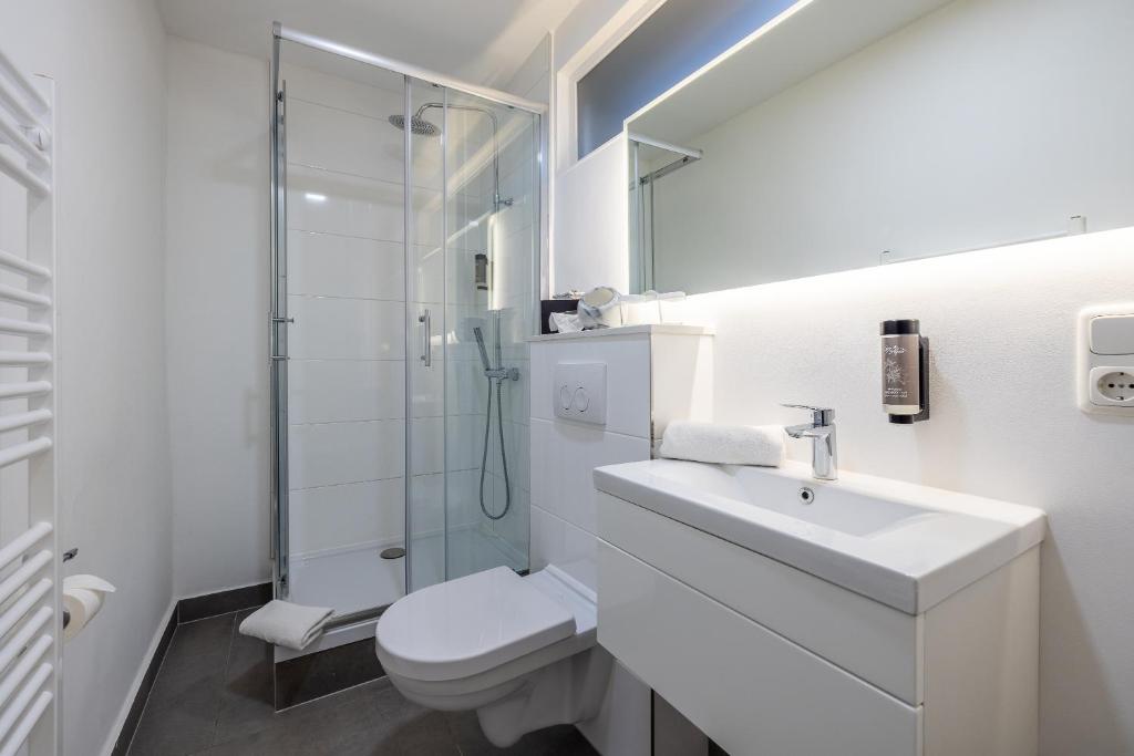 Koupelna v ubytování Hotel KO15