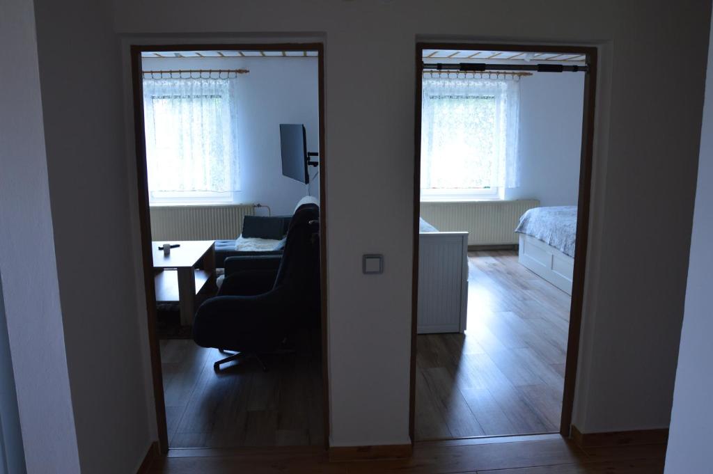 Postel nebo postele na pokoji v ubytování Horský apartmán Pod Zelenou Střechou