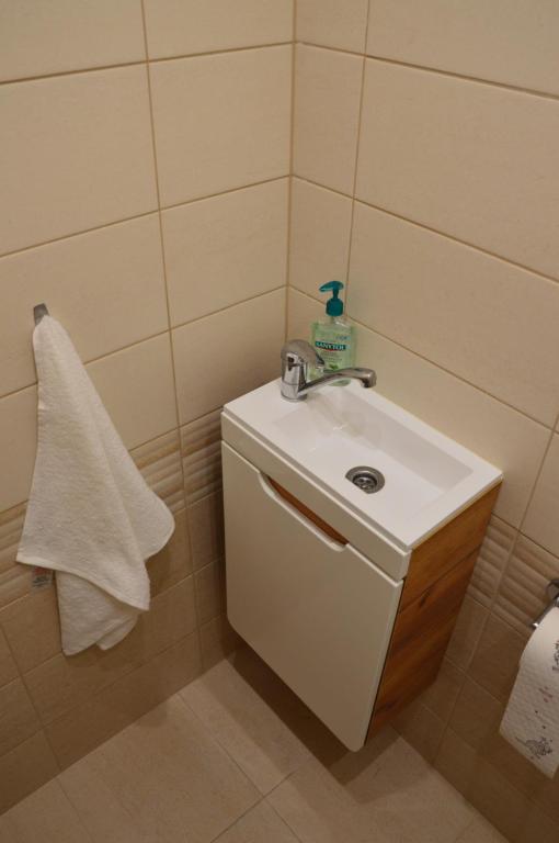 Koupelna v ubytování Horský apartmán Pod Zelenou Střechou
