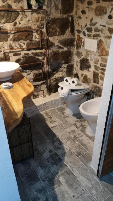 Łazienka w obiekcie La Cantinetta di Sve