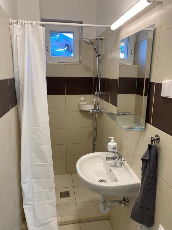 Koupelna v ubytování Budapest Airport-Vecsés Trainstation Apartman K7