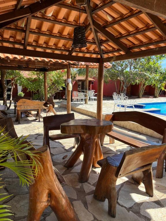 A piscina em ou perto de Pousada Encanto dos Anjos