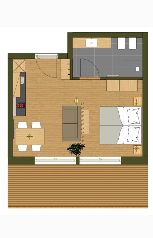 Půdorys ubytování Oberzerod Apartments