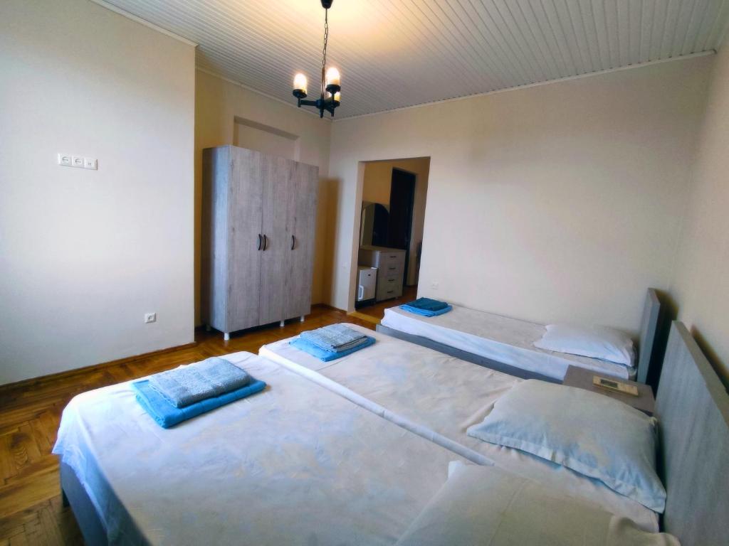 Postel nebo postele na pokoji v ubytování Guesthouse White Swan