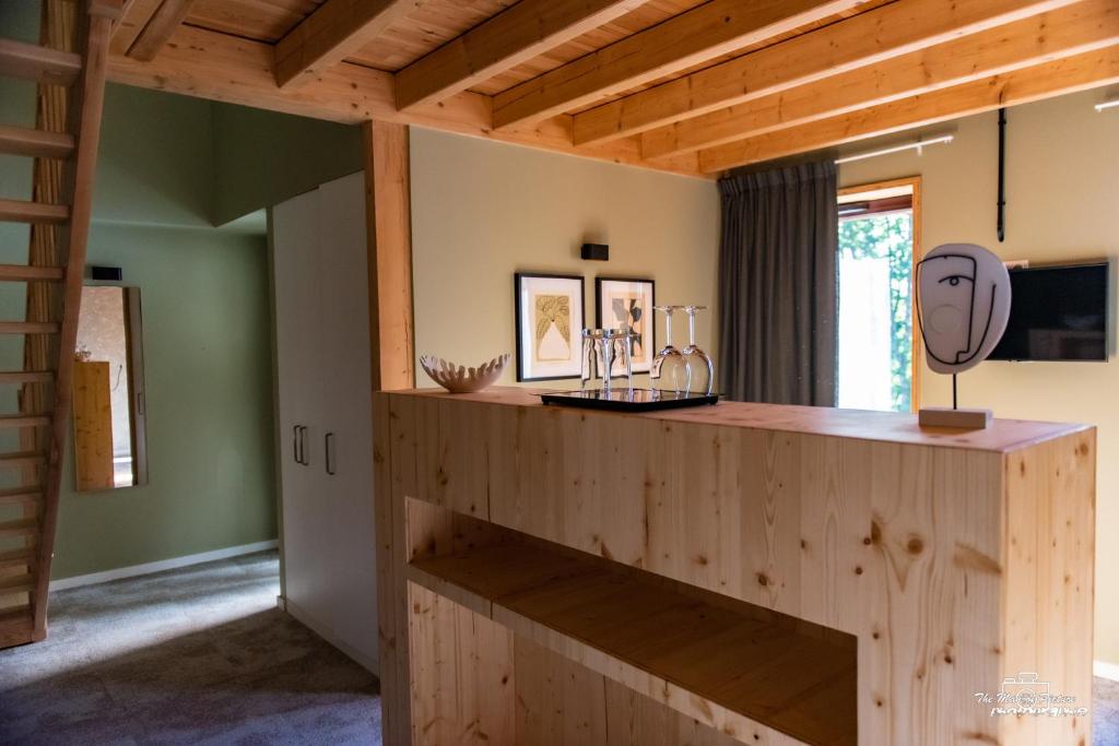 TV a/nebo společenská místnost v ubytování Logis Hôtel Altitude et Spa Pierre-Percée