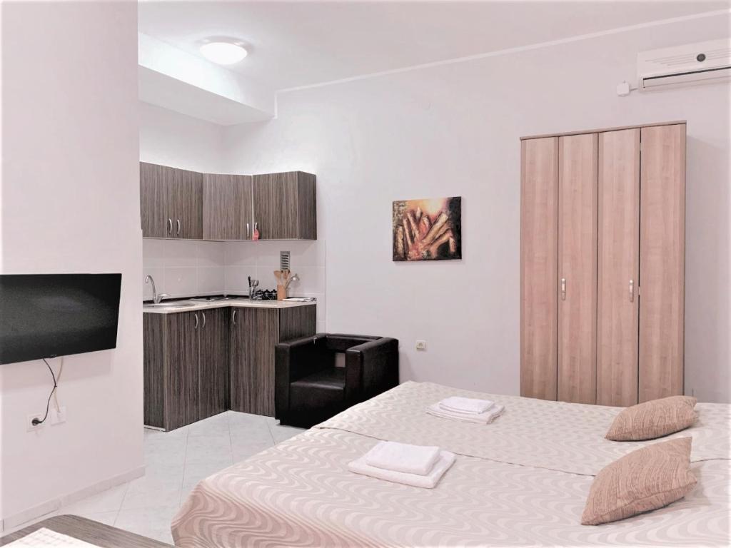 Voodi või voodid majutusasutuse Atrijum apartmani Apatin toas