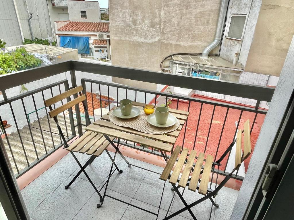 Balkón alebo terasa v ubytovaní Apartamentos Blanes Petit