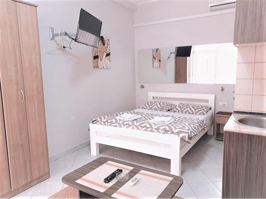 Voodi või voodid majutusasutuse Atrijum apartmani Apatin toas