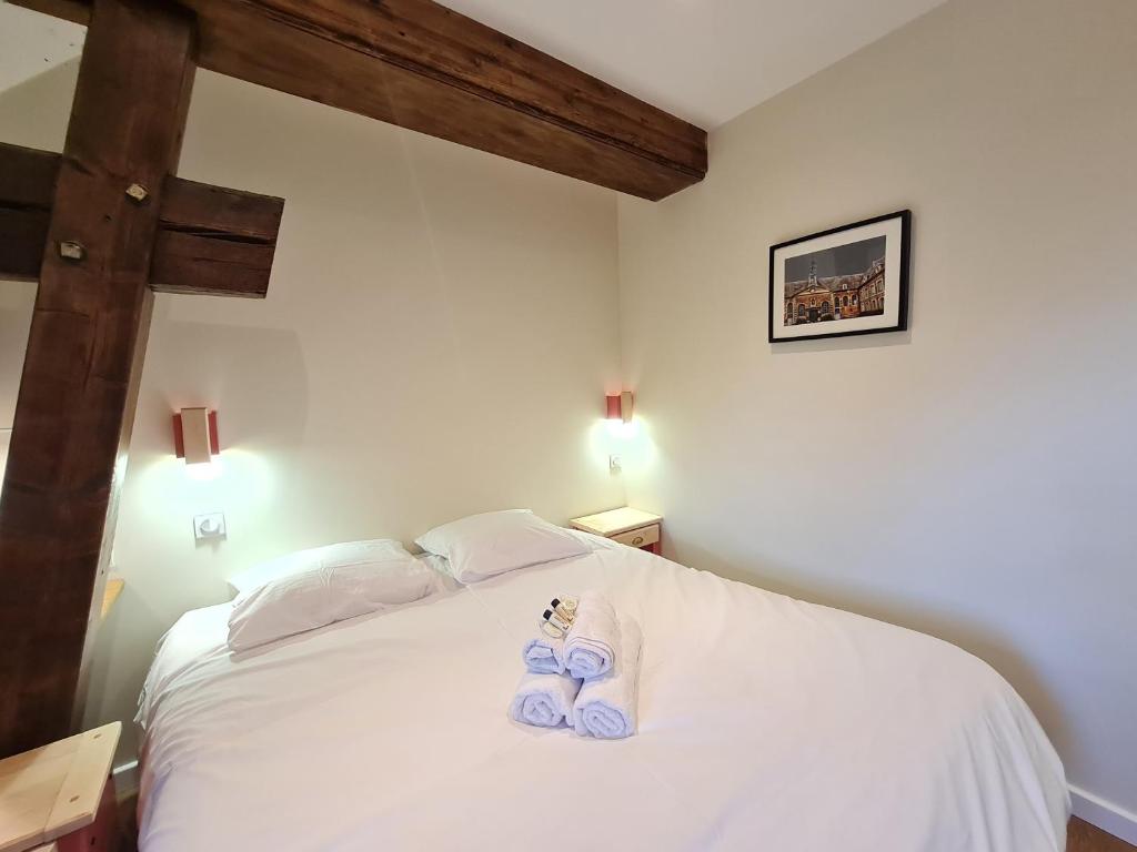 Postel nebo postele na pokoji v ubytování Le Faubourg - Gîte et chambres d'hôte